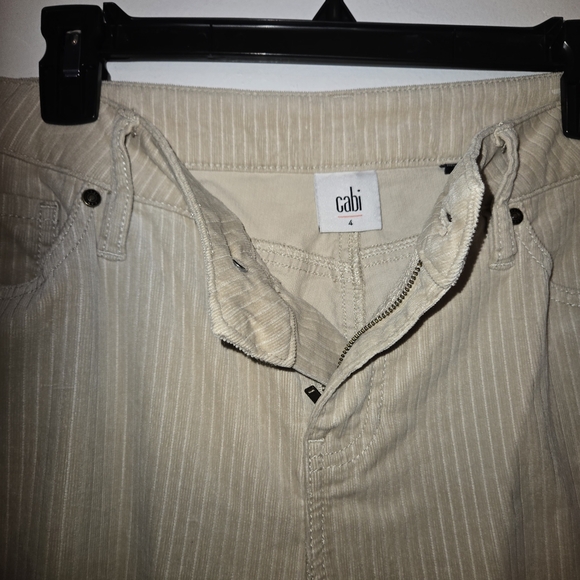 Cabi Beige Corduroy Wide-Leg Pants - Picture 3 of 6